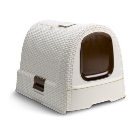 Curver WC kočka kryté domek Rattan 39x39x51cm vintage
