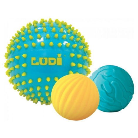 Ludi Senzorické loptičky 3 ks modré