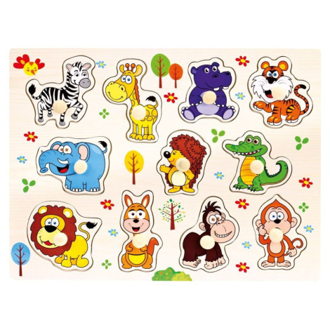 Bino Puzzle drevené Safari 11 dielikov