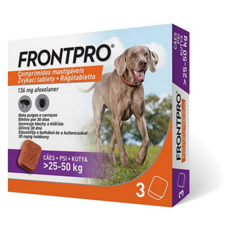 FRONTPRO®  antiparazitárne žuvacie tablety pre psov (25-50 kg)