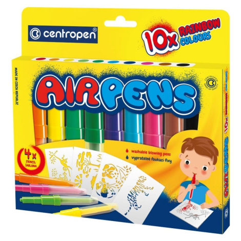 Centropen Fúkacie fixky na papier Air Pens Rainbow 10 ks