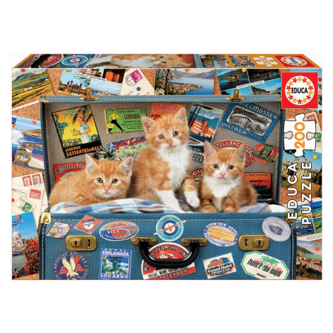 Puzzle Travelling kittens Educa 200 dielov od 6 rokov
