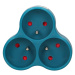 Rozbočovacia zásuvka trojuholník 3-násobná 2P+T modrá (ORNO)