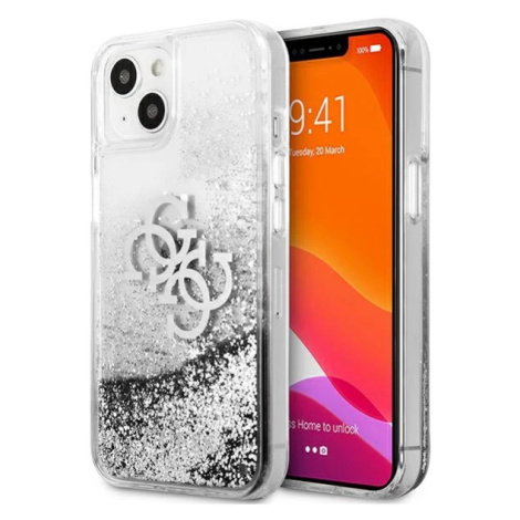 Kryt Guess GUHCP13SLG4GSI iPhone 13 mini 5,4" silver hardcase 4G Big Liquid Glitter (GUHCP13SLG4