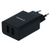 Sieťová nabíjačka Swissten MFI SMART IC 2xUSB 2,1A POWER+kábel USB/Lightning,1.2 M čierna