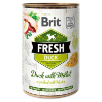 Konzerva Brit Fresh kačka s prosom 400g