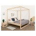 Benlemi Dvojlôžková posteľ BALDEE Zvoľte farbu: Prírodný dekor nelakovaný, Rozmer: 160 x 200 cm