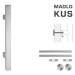 FT - MADLO kód 831 25x25 mm UN ks NEM - nerez matná (F60) 210 mm 25x25 mm