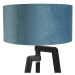 Stojací lampa statív čierna s modrým odtieňom a zlatom 50 cm - Puros