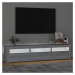 vidaXL TV skrinka s LED svetlami sivý dub sonoma 180x35x40 cm