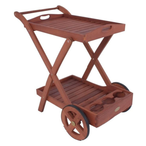 Záhradný servírovací vozík z eukalyptového dreva Garden Pleasure Toledo