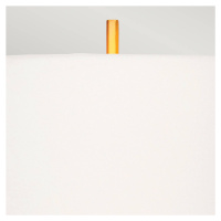 Textilná stolová lampa Apollo mosadz/biela