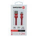 Kábel Swissten USB/USB-C 3.0A 1,2 m červený