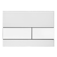 Tece Square ovládacie tlačidlo sklo v bielej farbe 9240800 9.240.800