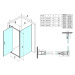 GELCO - SIGMA SIMPLY obdĺžniková sprchová zástena pivot dvere 800x700 L/P varianta, Brick sklo G