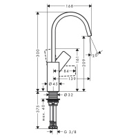 Hansgrohe Vivenis, umývadlová batéria 210, s otočným výtokom, EcoSmart, biela matná, HAN-7503270