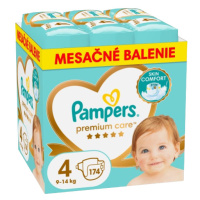 PAMPERS Plienky jednorázové Premium Care veľ. 4 (9-14 kg) - mesačné balenie 174 ks