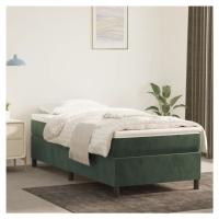 vidaXL Posteľný rám na boxspring tmavozelený 80x200 cm zamat