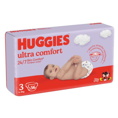 HUGGIES® Ultra Comfort Jumbo Plienky jednorazové 3 (4-9 kg) 56 ks