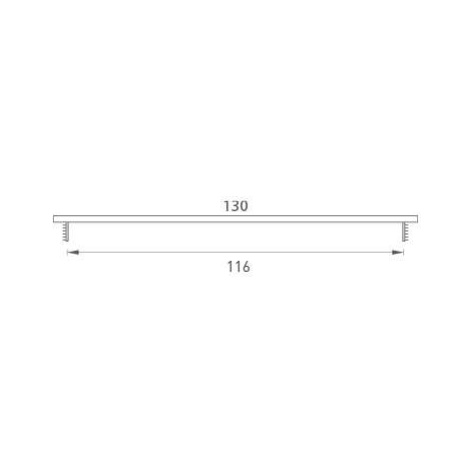 SRL - ALFA vetracia mriežka 100 x 800 mm ZLM - zlatá matná (C4) 100 mm 800 mm