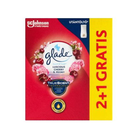 Glade Touch & Fresh Luscious cherry&peony aerosólový osviežovač vzduchu náplň 3ks x10ml