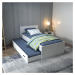 Biela detská posteľ s výsuvným lôžkom 90x190 cm Sofia – Kalune Design
