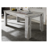 Jedálenský stôl Universal 160x90 cm, bielená borovica canyon%
