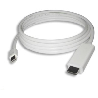 PREMIUMCORD Mini DisplayPort kábel 1.2 na HDMI 2.0, pre rozlíšenie 4Kx2K@60Hz, 2m