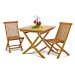 Divero 32596 Drevený záhradný stôl, teakové drevo, 80 x 80 cm
