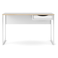 Biely pracovný stôl Tvilum Function Plus, 130 x 48 cm