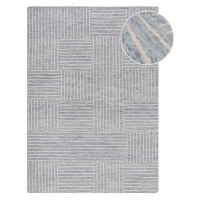 Svetlomodrý ručne tkaný vlnený koberec 80x150 cm Memphis Wool – Flair Rugs