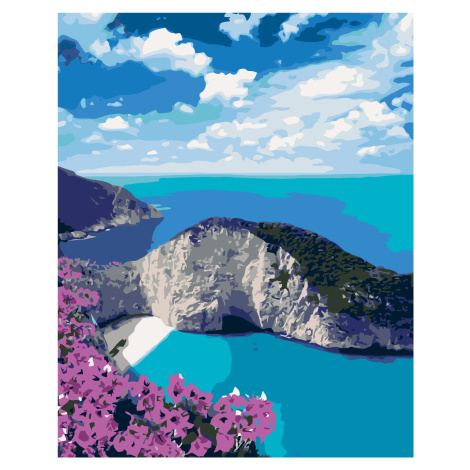 Maľovanie podľa čísel - PLÁŽ NAVAGIO Rámovanie: bez rámu a bez vypnutia plátna, Rozmer: 40x50 cm