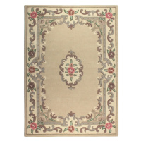 Béžový vlnený koberec Flair Rugs Aubusson, 120 × 180 cm