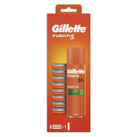 GILLETTE Fusion5 Náhradná hlavica 8 ks + Fusion Gél na holenie 200 ml