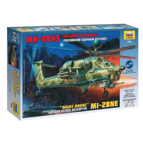 Model Kit vrtulník 7255 - MIL MI-28N Russian Helicopter (1:72)