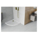 MEXEN/S - Flat sprchová vanička štvrťkruhová slim 70 x 70, biela + zlatý sifón 41107070G