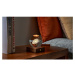 Tmavohnedá stmievateľná stolová lampa so skleneným tienidlom (výška 12 cm) Amber – Gingko