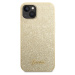 Guess PC/TPU Glitter Flakes Metal Logo Zadný Kryt pre iPhone 14 Max Gold