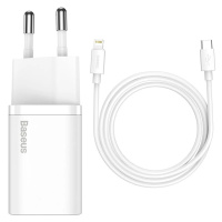 Nabíjačka Baseus Super Si Quick Charger 1C 20W with USB-C cable for Lightning 1m (white)