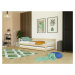 Benlemi Jednolôžková posteľ z dreva SAFE 5v1 so zábranou a prístelkou Zvoľte farbu: Nelakovaná, 