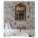 WALLCOLORS Oriental Animals Light Blue wallpaper - tapeta POVRCH: Prowall Sand