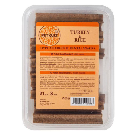 Petkult Dental Snack Hypoallergenic Turkey/Rice - 34ks/M