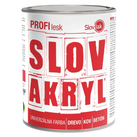 SLOVAKRYL PROFI LESK - Univerzálna vodou riediteľná farba RAL 9003 - signálna biela 0,75 kg