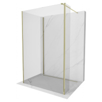 MEXEN/S - Kioto Sprchová zástena WALK-IN 125 x 95 x 30 cm, transparent, zlatá 800-125-095-221-50