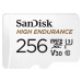 SanDisk MicroSDXC karta 256GB High Endurance (R: 100/W: 40 MB/s, Class 10, U3 V30) + adaptér