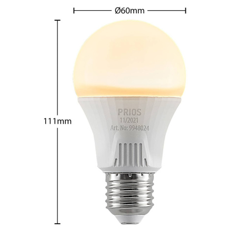 LED žiarovka E27 A60 11 W biela 3 000 K PRIOS