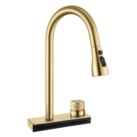 Kuchynská batéria Rea Conor zlatá kartáčovaná