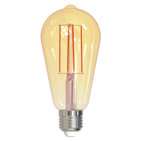 E27 7W rustikálna LED žiarovka zlatá Müller-Licht