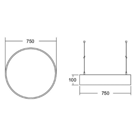 BRUMBERG Biro Circle LED Ø 75 cm, priamy, DALI, biely, 4000 K