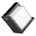 Záhradné LED nástenné svietidlo štvorcové 12W, 3000K, 1160lm, čierne VT-827 (V-TAC)